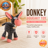 Donkey Shaped Plush Dog Squeaky Toy for Dogs and Cats