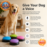 Dog Talking Button for Communication; Voice Recording Buzzer