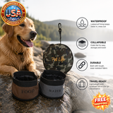 Double Travel Pet Bowl - Waterproof and Collapsible Design