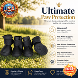 All-Terrain Rubberized Dog Shoes with High Ankle Support