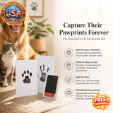 Pet Handprint and Footprint Kit for Dogs and Cats, 3.7x2.2in