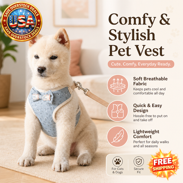 Bowknot Pet Chest Strap Vest Leash for Cats and Dogs