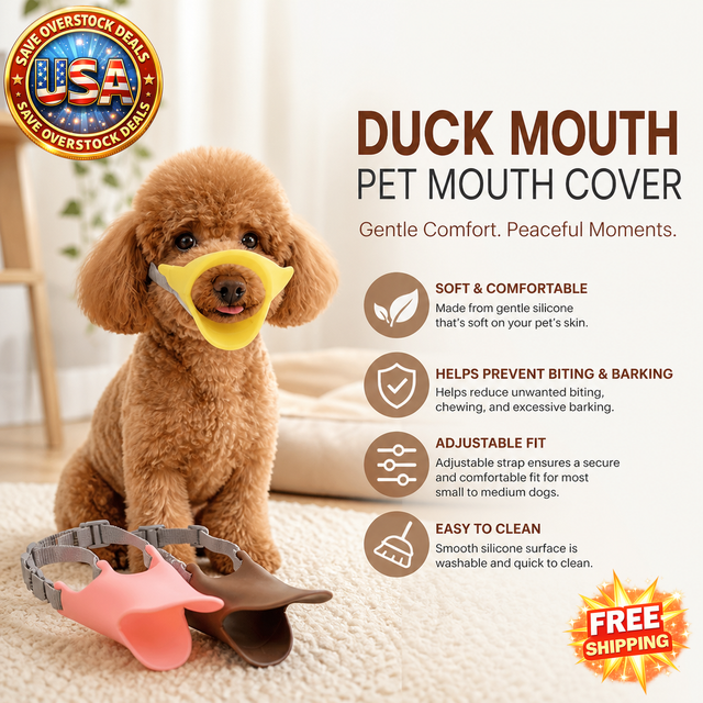 Duck Mouth Cover for Dogs - Plastic Barking Prevention