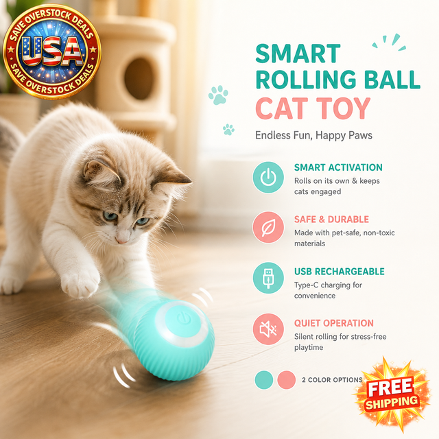 Smart Automatic Rolling Ball Toys for Dogs and Cats