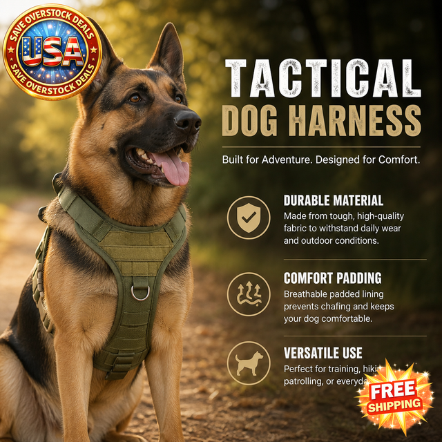 Tactical Dog Harness for Small to Large Dogs with D-Ring