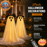 Halloween Ghost String Lights with Remote Control, 2 Packs