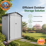 Metal Storage Shed 6X3.6FT with Lockable Door and Waterproof Roof