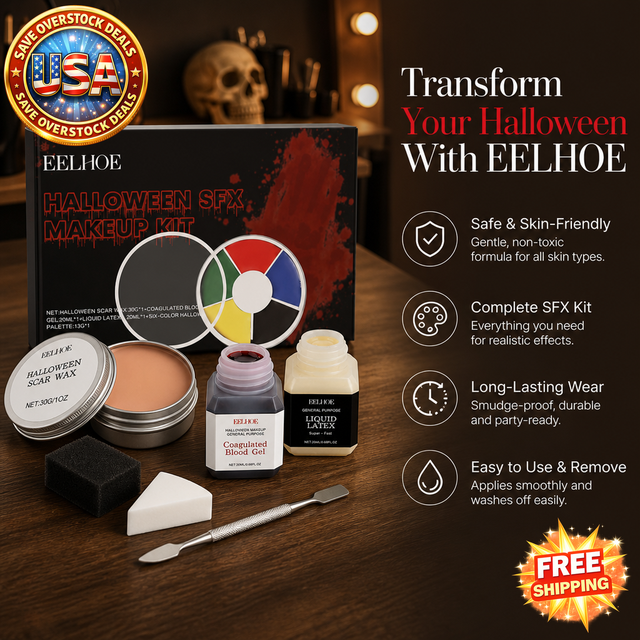 EELHOE Halloween Special Effects Makeup Set, 1 Set