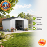 Metal Garden Shed with Double Locking Doors for Outdoor Storage