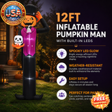 Giant 12FT Halloween Inflatable Pumpkin Man Decoration