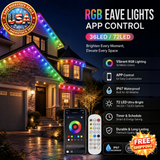 RGB Eave Lights with APP Control, Waterproof Outdoor Decor