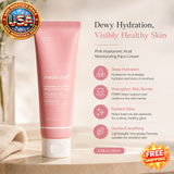 1.69oz Pink Hyaluronic Acid Moisturizing Face Cream, Hydrating Facial Lotion with PDRN Sodium DNA, Soft Glow-Boosting Daily Skin Cream For All Skin Types