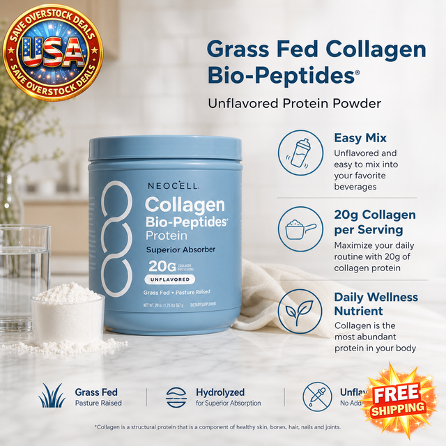 Grass Fed Collagen Bio-Peptides Protein Powder, Unflavored