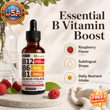 Liquid Vitamin B Complex Drops with Raspberry Flavor, 1 oz