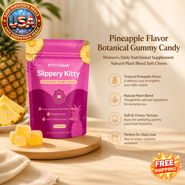 Pineapple Flavor Botanical Gummy Candy for Women's Daily Use