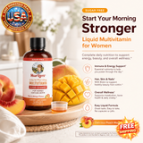 Sugar Free Liquid Multivitamin for Women, Peach Mango Flavor