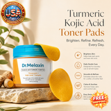 Turmeric Kojic Acid Toner Pads for Even Skin Tone Care