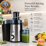 1000W Centrifugal Juicer with 2 Speeds and Wide Feed Chute