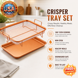 Crisper Tray Set Non Stick Cookie Sheet and Grill Basket
