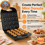 Mini Donut Maker Machine for Kids with Non-Stick Coating