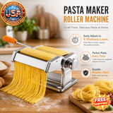Pasta Maker Roller Machine with 6 Adjustable Thickness Settings