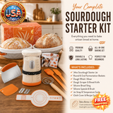 Sourdough Starter Kit with Jar and Bread Baskets