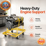 Engine Stand with 750 LBS Capacity, Adjustable Width & Length