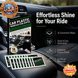 HOMONTH Automotive Interior Plastic Care Wipes, 16 Pieces
