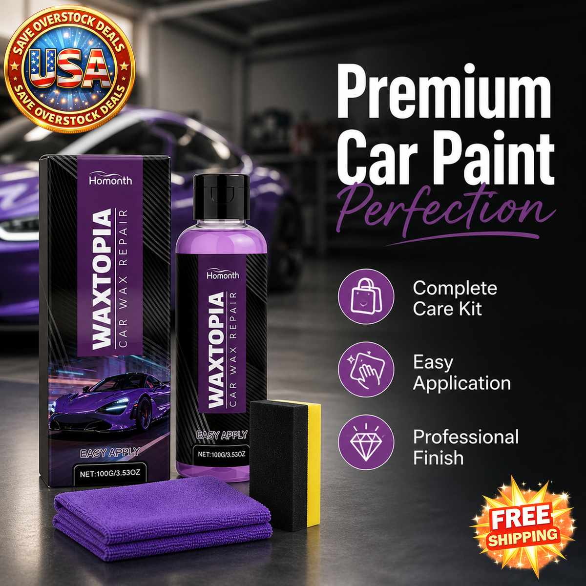 HOMONTH Automotive Paint Care Kit for Vehicle Maintenance
