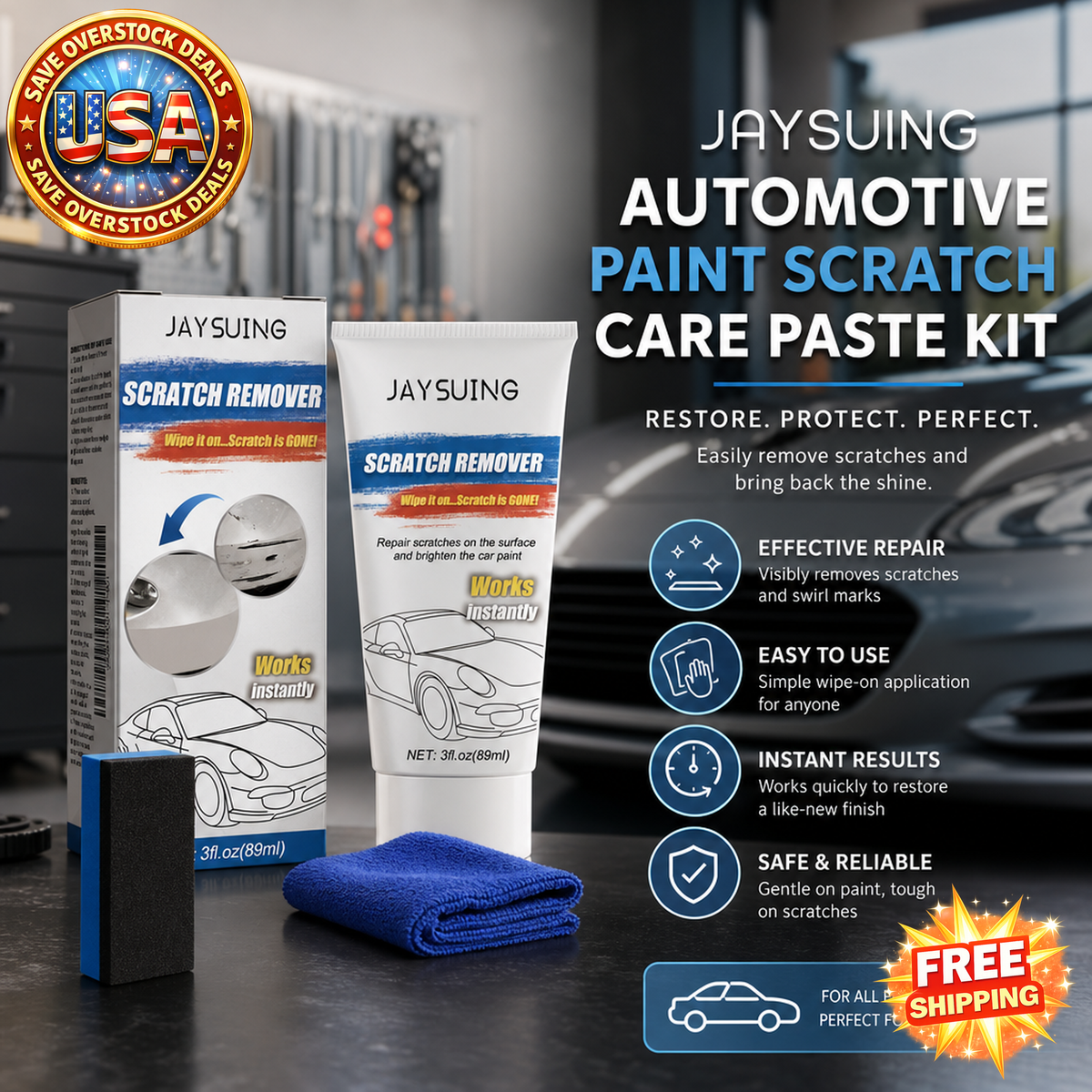 JAYSUING Automotive Paint Scratch Care Paste Kit, 1 Kit