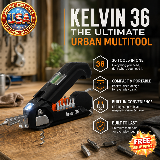 Kelvin 36 Urban Multitool with 36 Tools in Compact Design