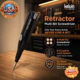 Kelvin Tools Retractor Multi-Bit Screwdriver with E-Z Load System