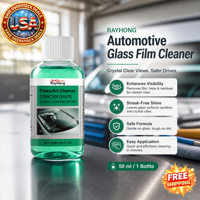 RAYHONG Automotive Glass Film Cleaner, 50 ml Bottle