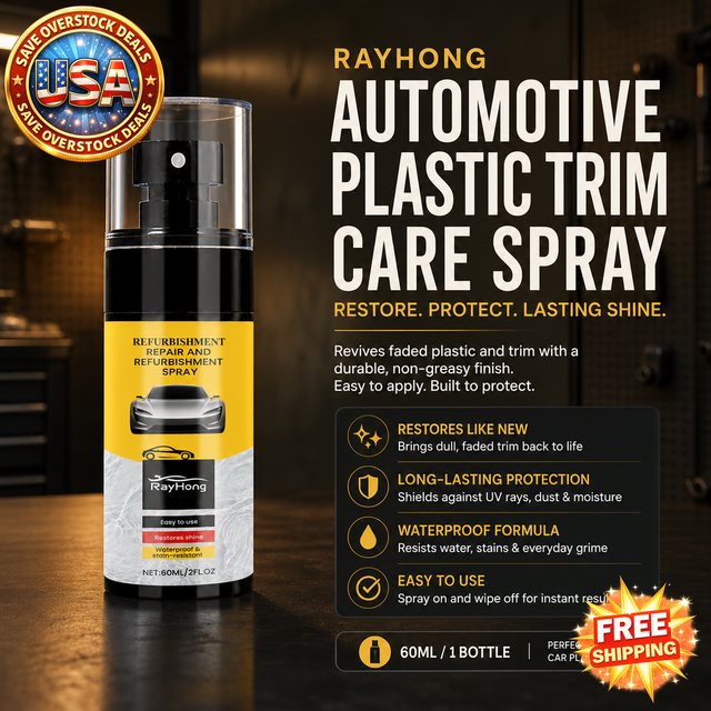 RAYHONG Automotive Plastic Trim Care Spray, 60 ml Bottle