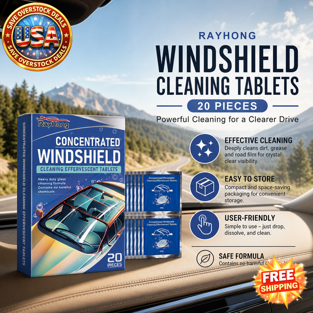 RAYHONG Windshield Cleaning Tablets, 20 Pieces for Vehicle Care