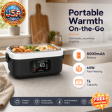 Wireless Electric Lunch Box with 8000mAh Battery, 1L