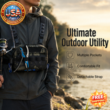 Camo Fishing Vest Bag Utility Tackle Chest Pack for Outdoor Activities