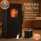 Portable Infrared Sauna Box with Remote Control - Foldable Sweat Room
