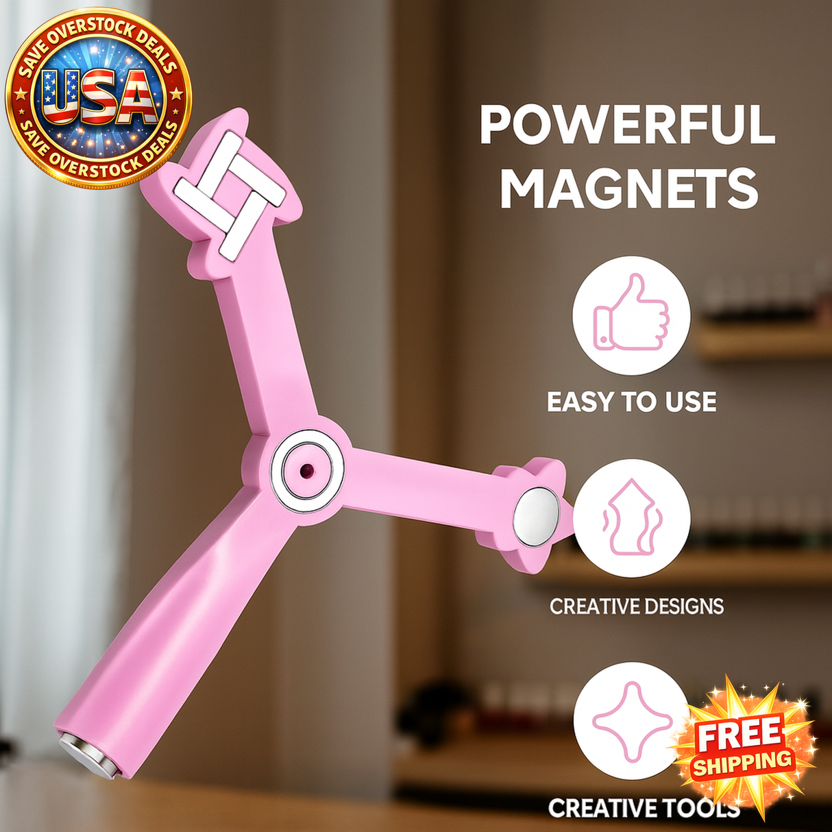 Cat Eye Nail Magnet Tool 4-in-1 for French Star Flower Nail Art Designs