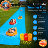 Extra Long Heavy Duty Lawn Water Slide with Bodyboards