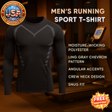 Men's Compression Fitness T-Shirt Quick Dry Running Gym Top - Size Options