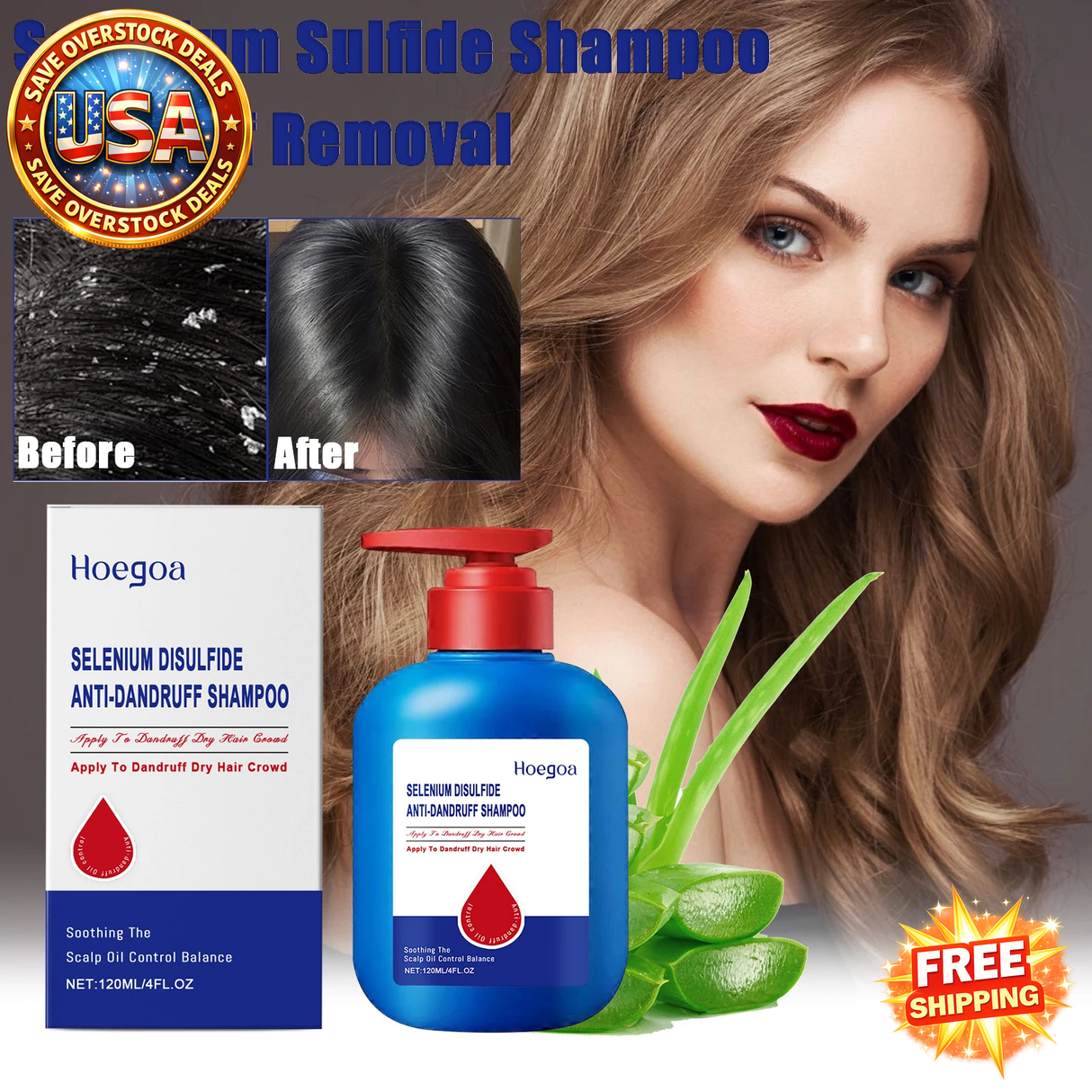 Selenium Sulfide Shampoo for Dandruff Relief and Hair Strength