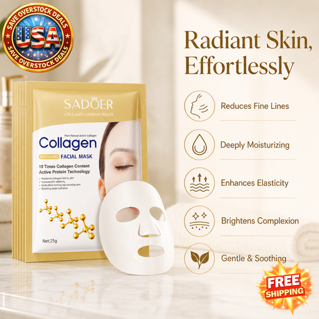 Korean Collagen Anti Wrinkle Facial Mask - 10pcs Set