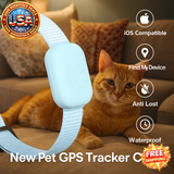 Pet GPS Tracker Collar for Cats & Dogs - Waterproof Real-Time Locator