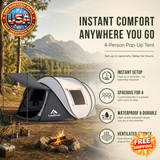 4 Person Waterproof Pop Up Tent for Camping and Hiking