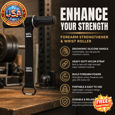 Forearm Strengthener & Wrist Roller for Grip Strength