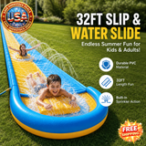 32FT Backyard Water Slide for Kids and Adults, PVC Material