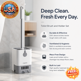 Toilet Brush and Holder Set for Deep Cleaning Bathroom