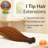 I Tip Hair Extensions Real Human Hair 30g/pack Microlink Capsules 14"