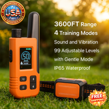 Electronic Training Collar 3600FT Range 4 Modes 99 Levels IP65 Waterproof